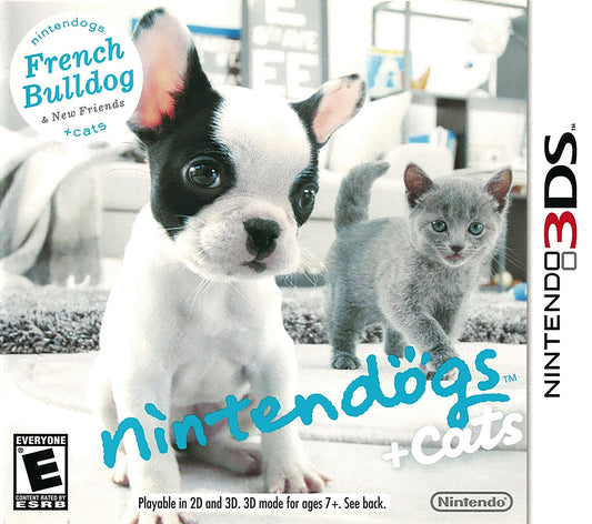 Nintendogs + Cats: French Bulldog & New Friends - Nintendo 3DS (NTSC) - (USED)