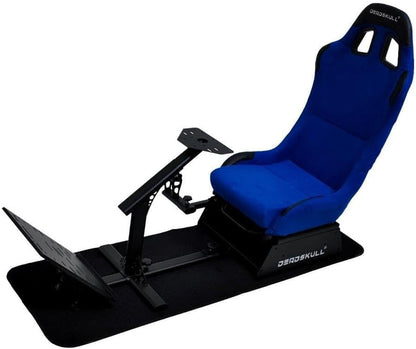 DEADSKULL Racing Seat Gaming Chair Simulator Cockpit Steering Wheel Stand/Chair - Black | Blue | Red | White