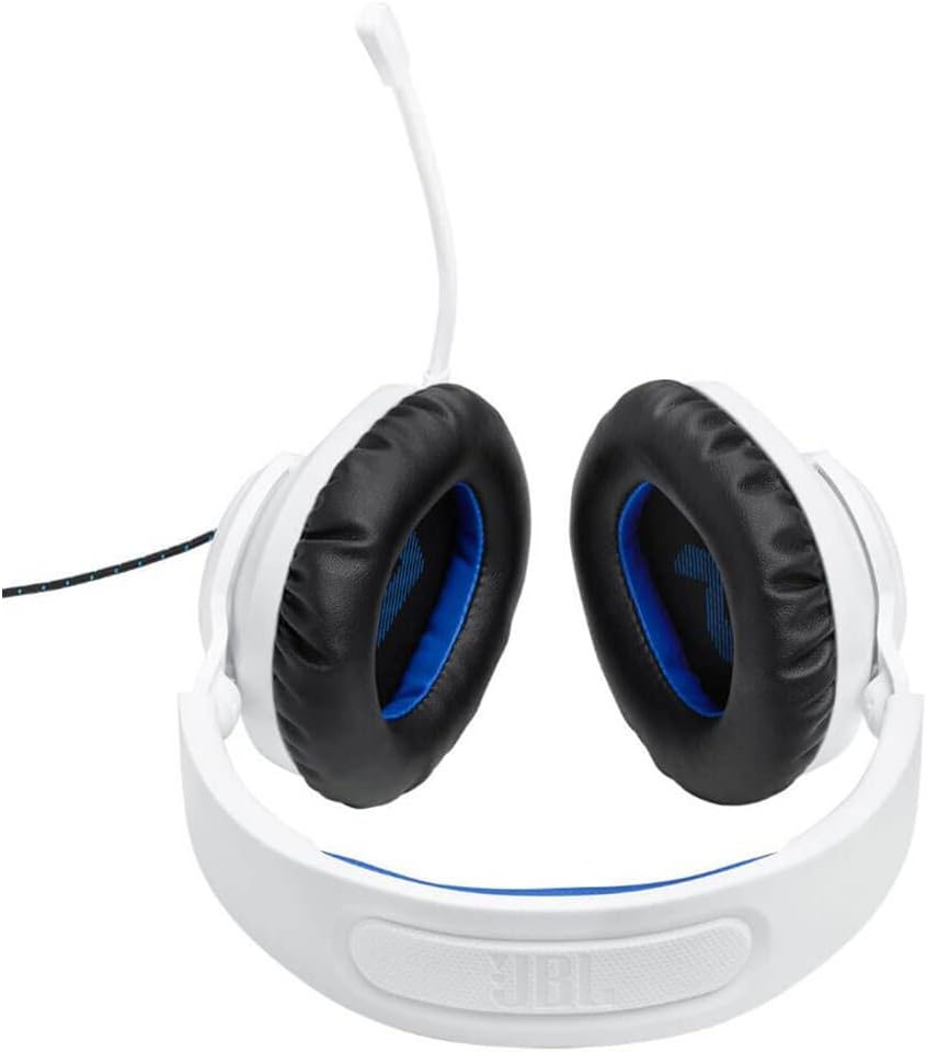 JBL Quantum 100P Console - Gaming Headset - White/Blue