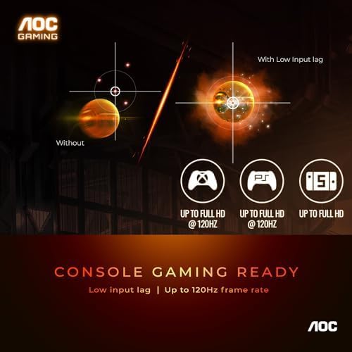 AOC 24G15N 24" Gaming Monitor, Full HD 1920x1080, 180Hz 1ms