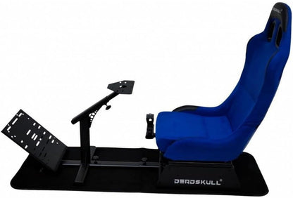 DEADSKULL Racing Seat Gaming Chair Simulator Cockpit Steering Wheel Stand/Chair - Black | Blue | Red | White