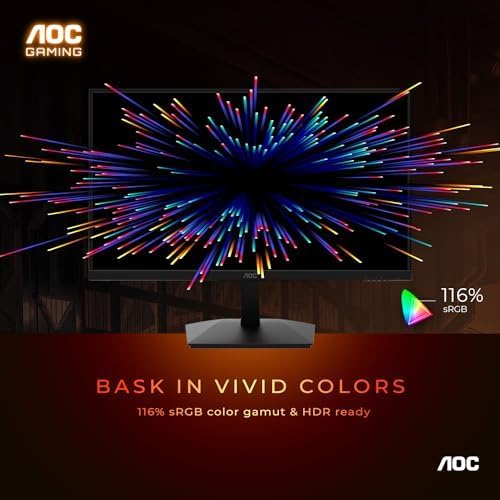 AOC 24G15N 24" Gaming Monitor, Full HD 1920x1080, 180Hz 1ms