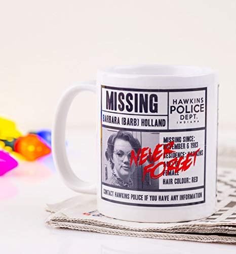 Stranger Things Ceramic Mug with Image of Missing Barb Poster in Presentation Box - Official Merchandise