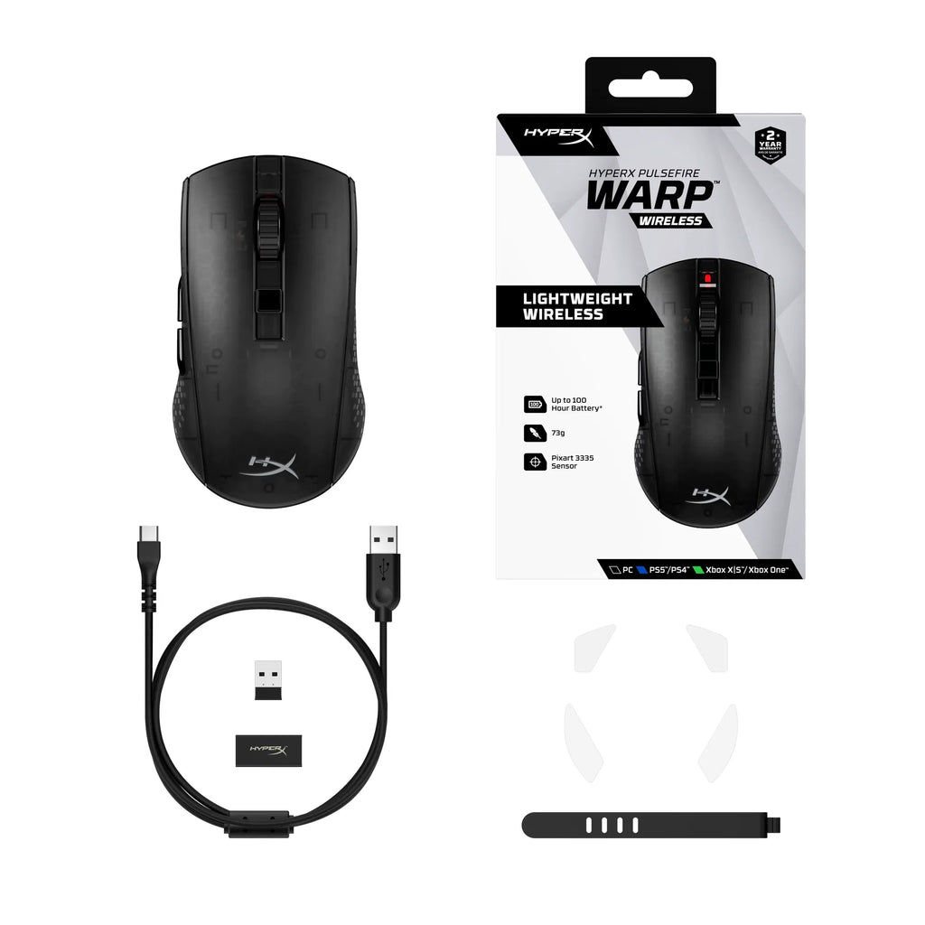 HyperX Pulsefire Warp Wireless Gaming Mouse - Black