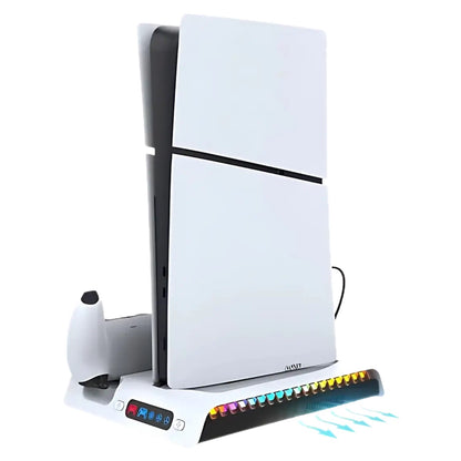حامل تبريد وشحن iPega Vertical RGB لجهاز PS5 Slim | Pro