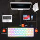 RK ROYAL KLUDGE RK68 Wireless 65% Triple Mode Wireless Bluetooth 5.1 / 2.4G / Wired Hot Swappable Mechanical Keyboard 68 Key RGB - White