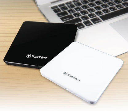 Transcend 8K Extra Slim Portable DVD Writer Optical Drive - Windows | Mac