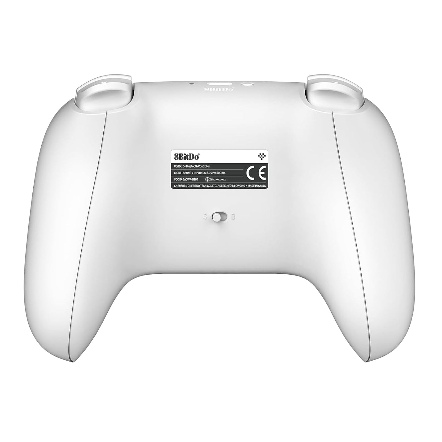 8BitDo 64 Bluetooth Controller for Analogue 3D, Switch, Switch 2, Windows, and Android - White | Black