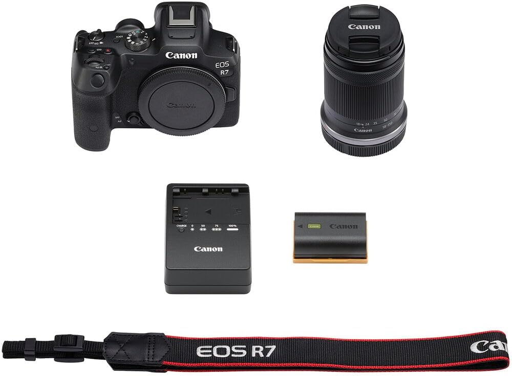 Canon EOS R7 RF-S18-150mm F3.5-6.3 IS STM Lens Kit, Mirrorless Vlogging Camera, 32.5 MP Image Quality, 4K 60p Video