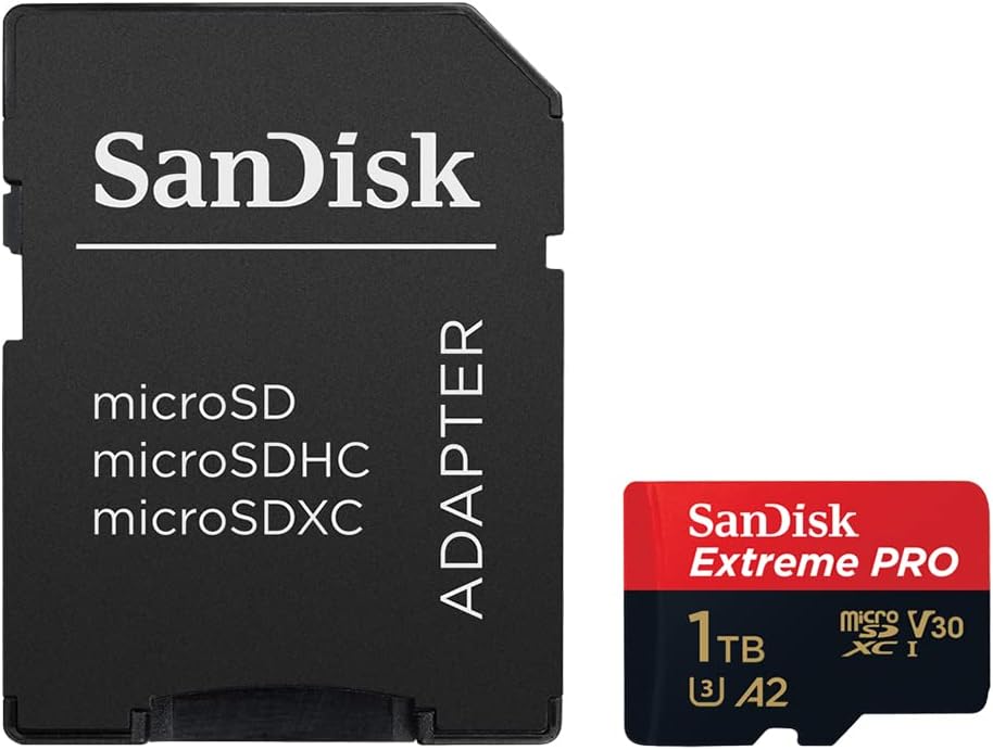 SanDisk 1TB Extreme PRO microSDXC UHS-I microSD with Adapter C10