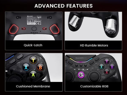 GameSir Tarantula Pro Wireless Controller for Switch/PC/iOS/Android with Charging Dock, Bluetooth 2.4Ghz Wired Controller TMR Sticks, 9 Mappable Buttons, 1200mAh, ABXY Layout Switching