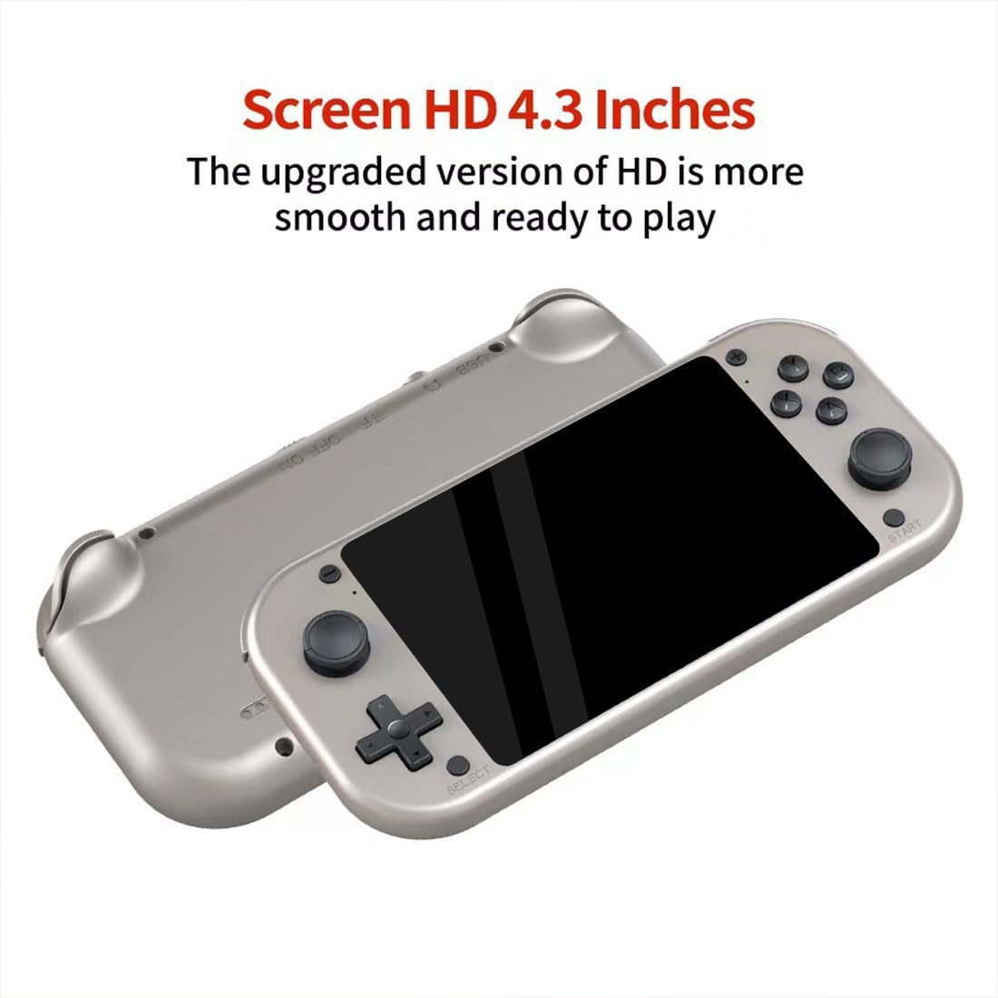 Retro M17 Handheld Game Console Built-in 10000 Games, 4.3-Inch IPS Screen , Cortex-A7 CPU, Linux/Emelec, 3D Joystick - Silver