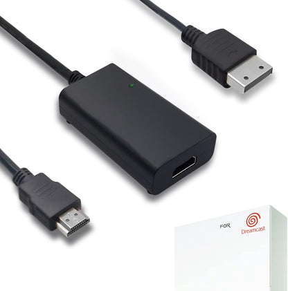 HDMI Cable for Sega Dreamcast DC Console, Dreamcast to HDMI Adapter with True VGA Signal Output (100% Improved Video Quality-HD Converter)