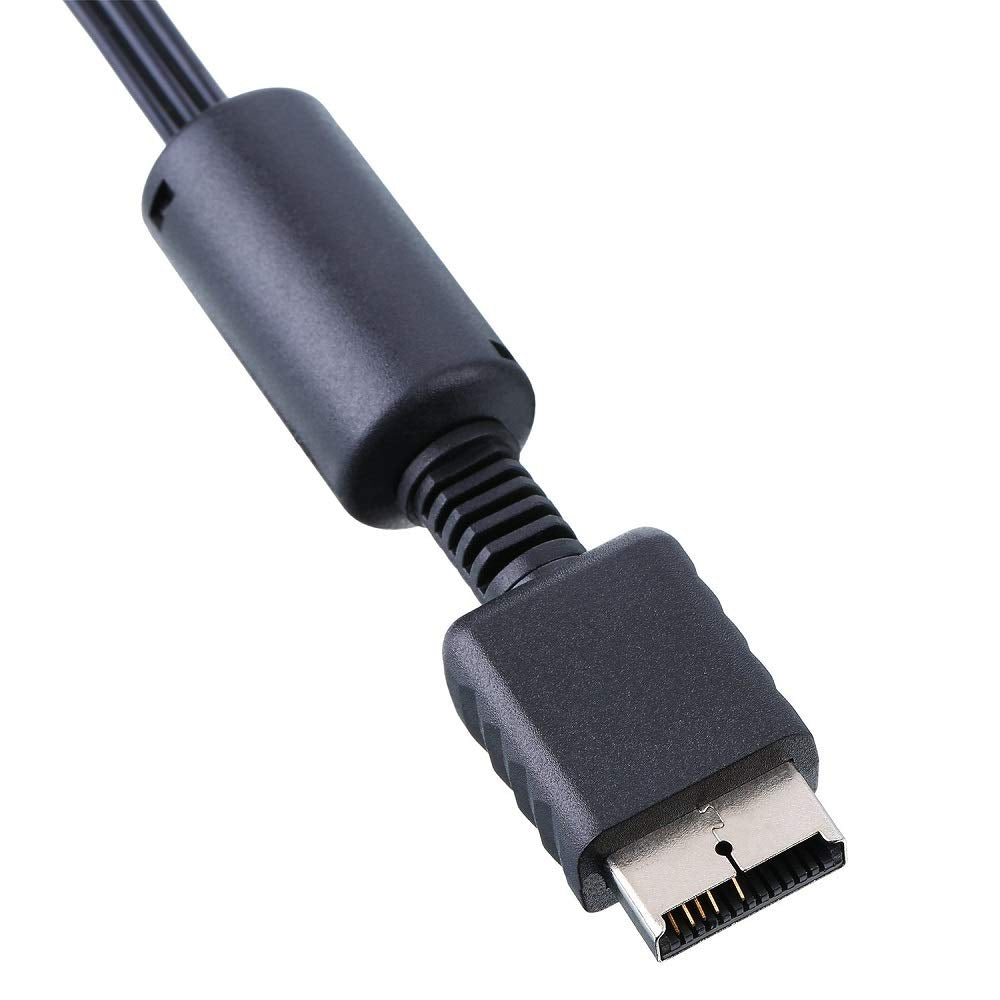 AV Cable For PS2 PS1 PS3 - Black