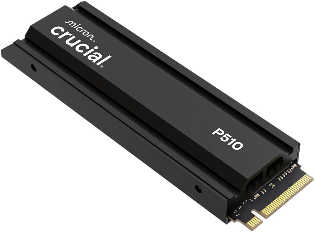 Crucial P510 PCIe Gen5 NVMe 1TB SSD with Heatsink, Up to 11,000MB/s, TLC NAND -  PC | PS5