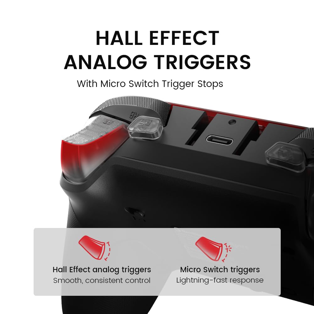 GameSir G7 Pro Tri-Mode Controller for Xbox Series X|S, Xbox One, Wireless Gamepad for PC&Android with TMR Sticks, Hall Effect Analog Triggers, 1000Hz Polling Rate, 3.5mm Audio Jack - Black
