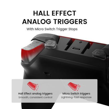 GameSir G7 Pro Tri-Mode Controller for Xbox Series X|S, Xbox One, Wireless Gamepad for PC&Android with TMR Sticks, Hall Effect Analog Triggers, 1000Hz Polling Rate, 3.5mm Audio Jack - Black