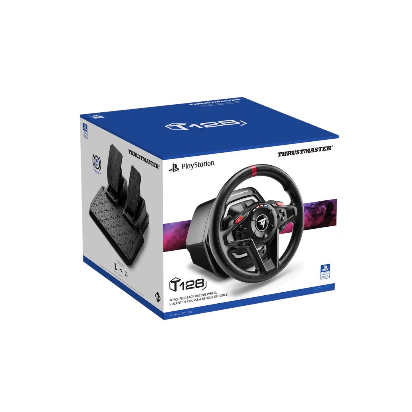 Thrustmaster T128P, Force Feedback Racing Wheel with Magnetic Pedals - PS5 | PS4 | PC