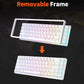 RK ROYAL KLUDGE RK68 Wireless 65% Triple Mode Wireless Bluetooth 5.1 / 2.4G / Wired Hot Swappable Mechanical Keyboard 68 Key RGB - White