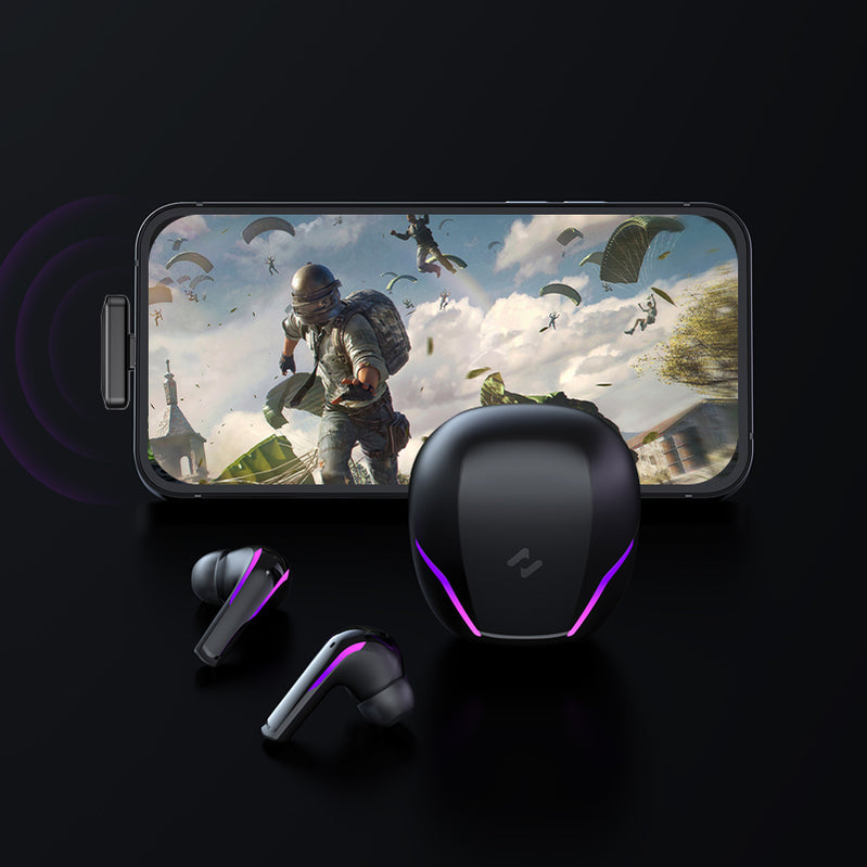 Havit TW970 Ultra-Low Latency 2-in-1 Bluetooth + 2.4GHz Dongle Wireless Stereo RGB Gaming Earbuds for PS5, Mobile, Tablets & Laptops