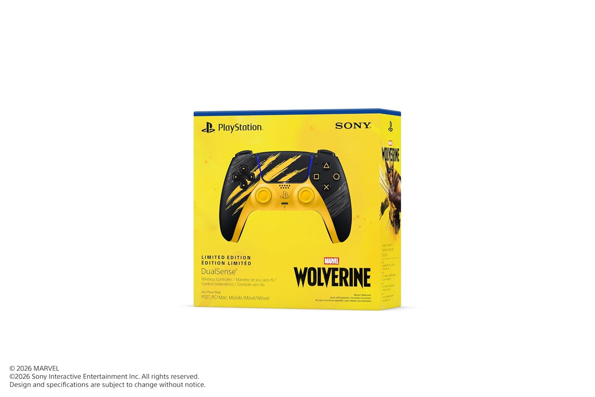 PlayStation 5 DualSense Wireless Controller - Marvel’s Wolverine Battle Yellow Limited Edition