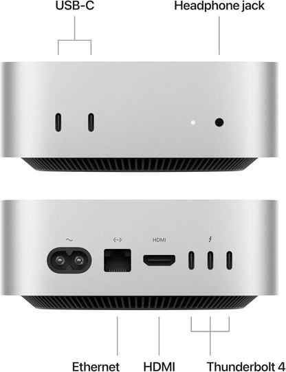 Apple Mac mini Desktop Computer with M4 chip with 10 core CPU and 10 core GPU: Built for Apple Intelligence, 16GB Unified Memory, 256GB SSD Storage, Gigabit Ethernet.