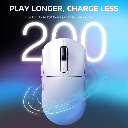 ATTACK SHARK X3 Lightweight Wireless Gaming Mouse with Tri-Mode - Black | White | Red