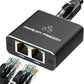 Ethernet Splitter 1000Mbs , Female to Female Network Adapter RJ45, LAN Ethernet Socket Connector Adapter for Cat6/Cat7, Ethernet Cable Splitter, Network Cable Split in one and Two, gigabit Transmission