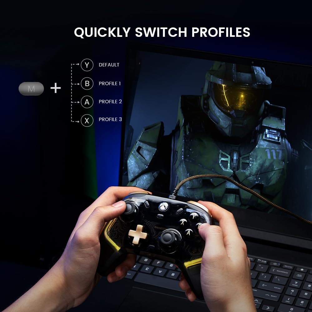 GameSir Kaleid Flux Enhanced Wired Controller for Xbox, RGB Lighting and Hall Effect Joystick, Compatible with Xbox Series X|S, Xbox One, Windows 10/11 PC - Officially Licensed