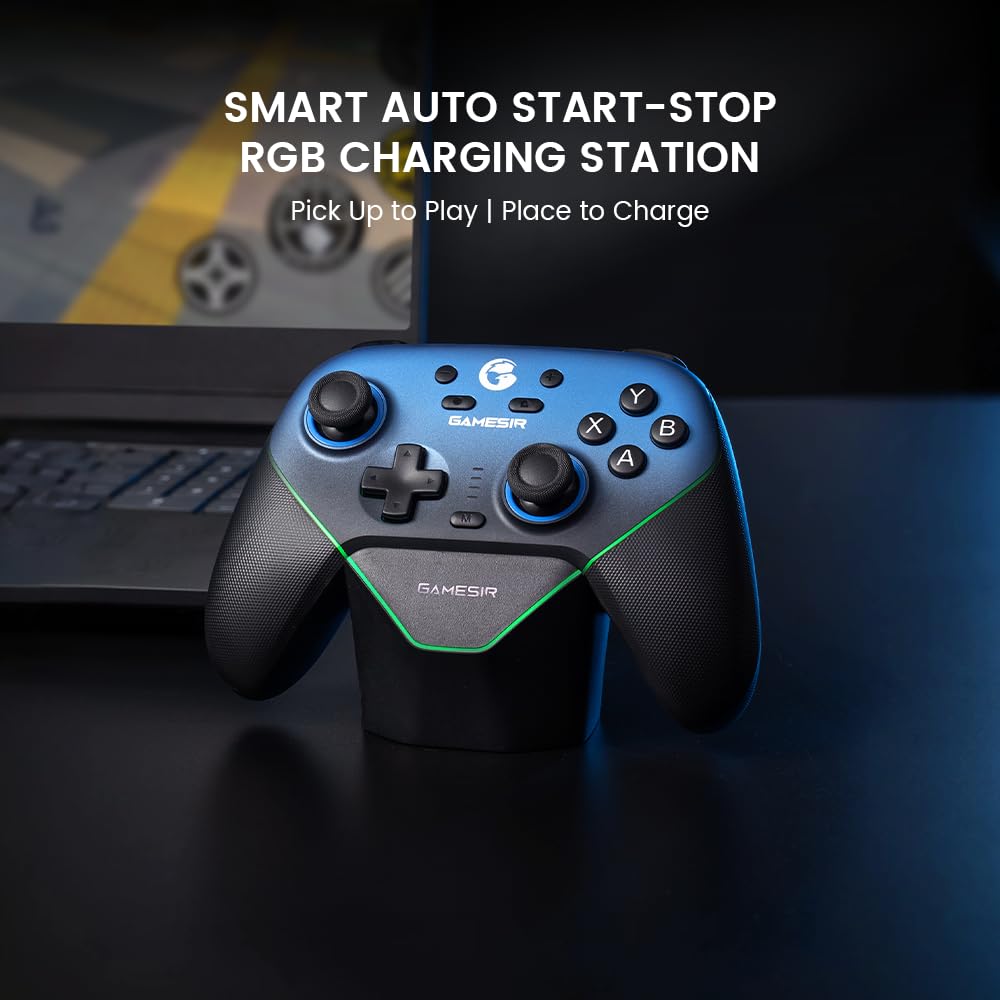 GameSir Super Nova Wireless Gaming Controller for PC/Switch/Switch 2/iOS/Android, Hall Effect Stick, RGB Lighting - Blue