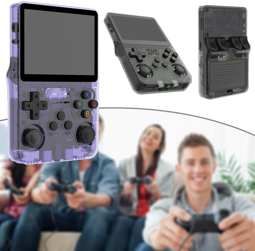 Retro Handheld R36S Video Game Console Linux System 3.5 Inch IPS Screen - Purple | White | Black | Green