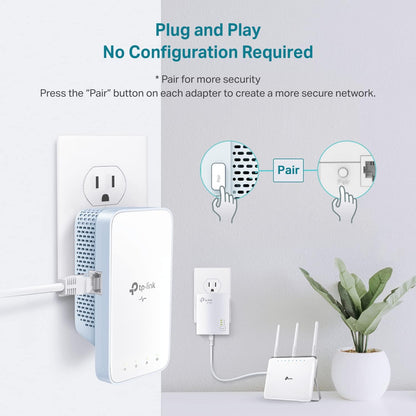 TP-Link Powerline WiFi Extender (TL-WPA7517KIT) - AV1000 Powerline Ethernet Adapter with Dual Band WiFi, OneMesh, Gigabit Port, Ethernet Over Power, Plug & Play