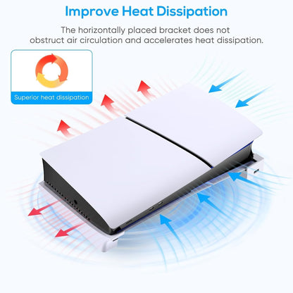 حامل أفقي لجهاز بلاي ستيشن 5 سليم من إيبيجا مزود بأربعة منافذ USB