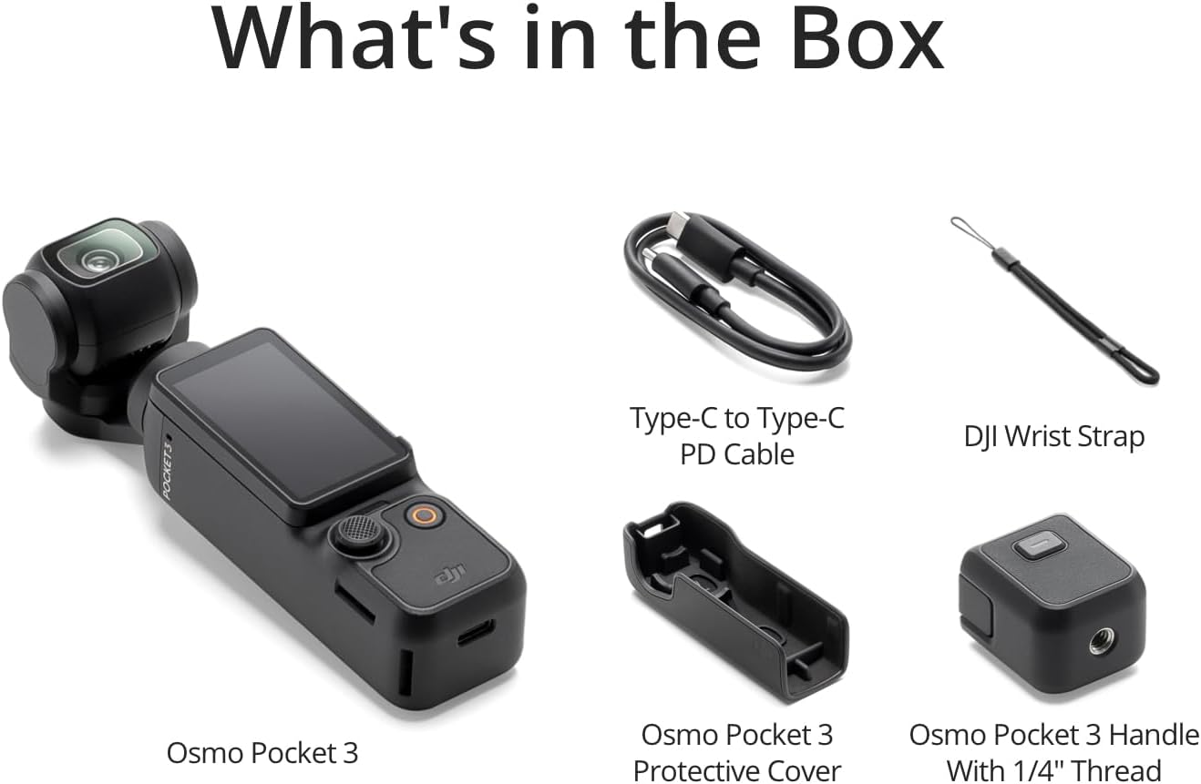 DJI Osmo Pocket 3, Vlogging Cameras with 1'' CMOS & 4K/120fps Vlog Camera - Standalone Version