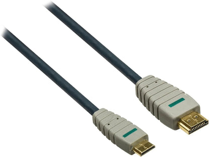 BANDRIGE VIDEO – Mini HDMI to HDMI Cable, High Speed Supports Ethernet 3D and Audio Return 1080P and Audio Return – 3 meters – Gold Plated