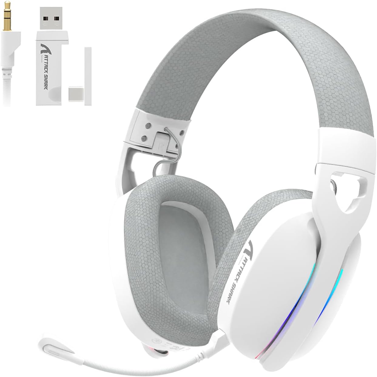 ATTACK SHARK L90 Over-Ear Wireless Gaming Headphone with Mic - Black | White