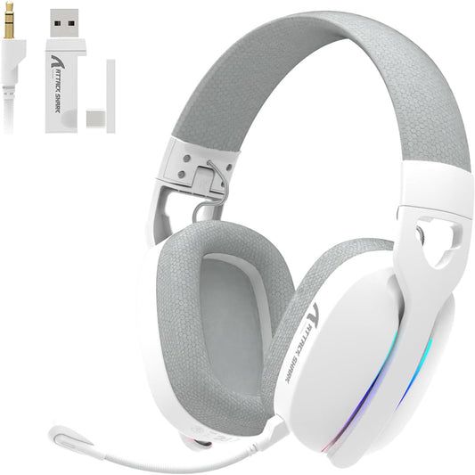 ATTACK SHARK L90 Over-Ear Wireless Gaming Headphone with Mic - Black | White