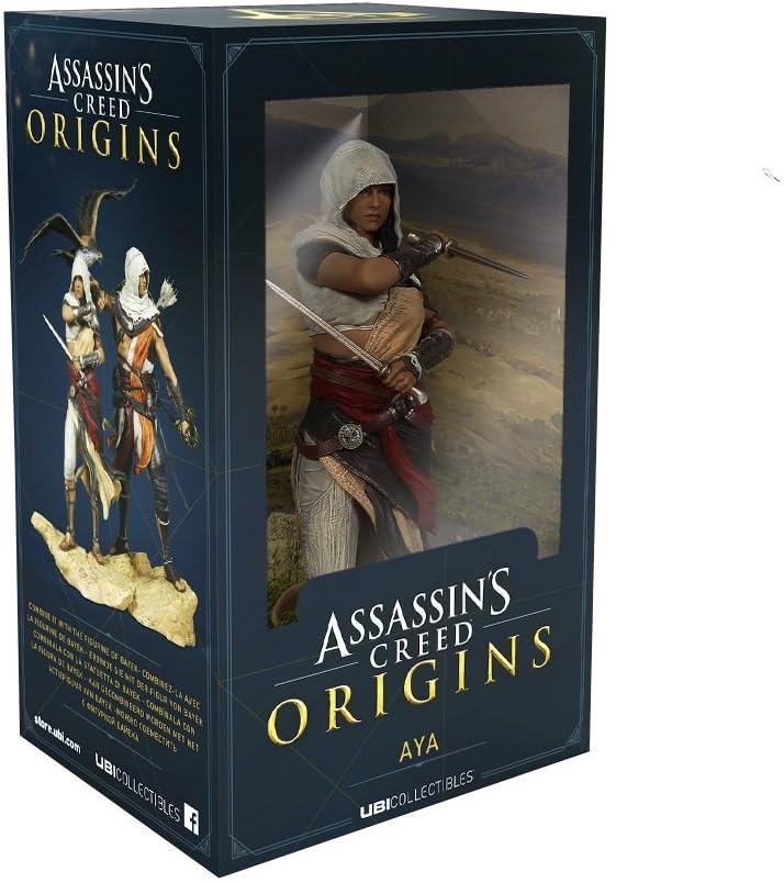 Assassin's Creed Origins Aya Figure - 27cm Modified Version with Knives and Stand