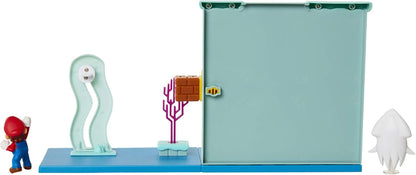 مجموعة لعب سوبر ماريو تحت الماء مع قطعة بيئية تفاعلية، وشخصية ماريو المفصلة مقاس 2.5 بوصة وشخصية الحبار - اجمع وأنشئ عالم ماريو الخاص بك!