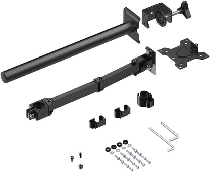 KOORUI KR10G Single Arm Desk Mount for 13-27 inch Monitors, Fully Adjustable with C-Clamp and Grommet Base, VESA 75x75mm or 100x100mm, Fits up to 10kg, Black, KR10G