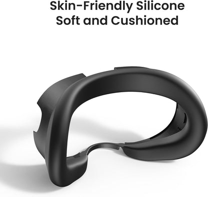 KIWI design F3 Silicone Facial Interface Compatible with Meta/Oculus Quest 3, Sweatproof VR Face Cover Accessories, Not for Quest 3S