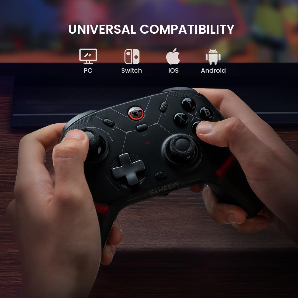 GameSir Cyclone 2 Wireless Controller for Xbox, PC, Android, iPhone, PC Controller with Mag-Res™ TMR Sticks, Hall Effect Triggers, RGB Lightning, 6-Axis Gyro, Turbo - Black