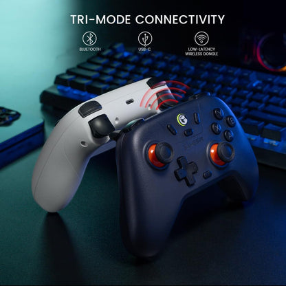 GameSir Nova Lite 2.4g Wireless Controller for Windows PC, iPhone, Android, Switch & Steam Deck, Bluetooth Controller Gamepad with Hall Effect Trigger,Turbo,Rumble Vibration - Nova Lite Purple