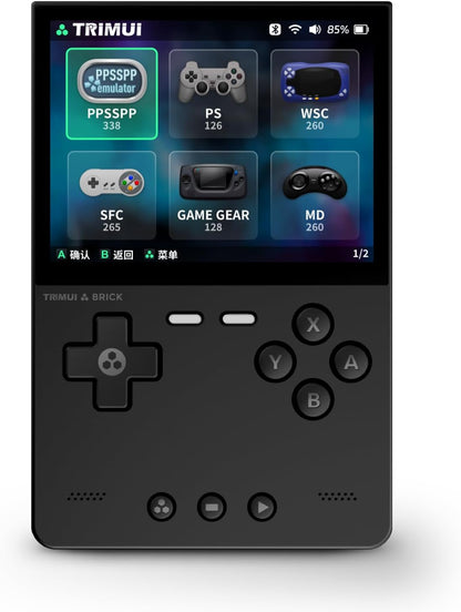 Trimui Brick Retro Game Console, 64GB 3.2-Inches, 1024x768 IPS Screen - Black