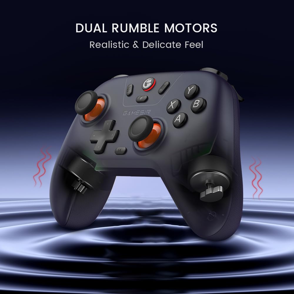 GameSir Nova Lite 2.4g Wireless Controller for Windows PC, iPhone, Android, Switch & Steam Deck, Bluetooth Controller Gamepad with Hall Effect Trigger,Turbo,Rumble Vibration - Nova Lite Purple
