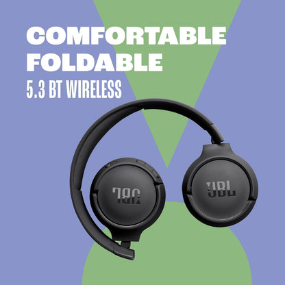 JBL Tune 520BT - Wireless On-Ear Headphones, Up to 57H Battery Life - Blue | Black | White | Purple