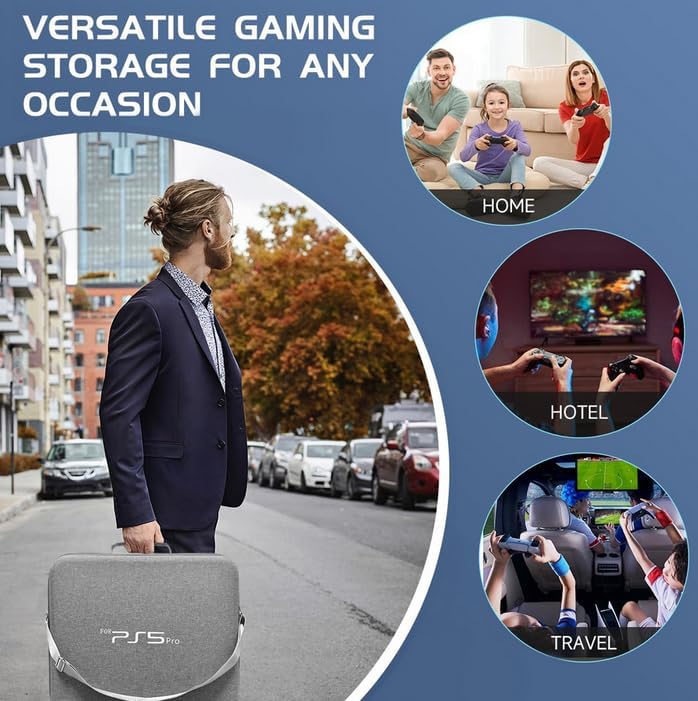 Carrying Travel Case for PlayStation 5 PRO PS5 PRO - Black