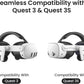 KIWI design K4 Duo 3 in 1 AIO Comfort Audio Head Strap with Battery for Meta Quest 3/3S Play with Enhanced Sound Effects