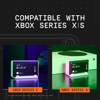 WD_BLACK D30 Game Drive SSD- Portable External Solid State Drive, Compatible with Xbox and PC, Up to 900MB/s - WDBAMF0010BBW-WESNWDBAMF0010BBW-WESN - 1TB | 2TB