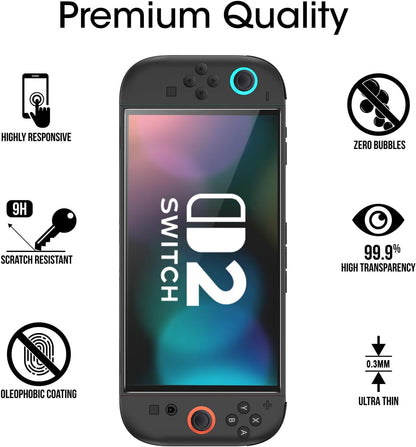 Lucky Fox Nintendo Switch 2 Tempered Glass Screen Protector 7.9"